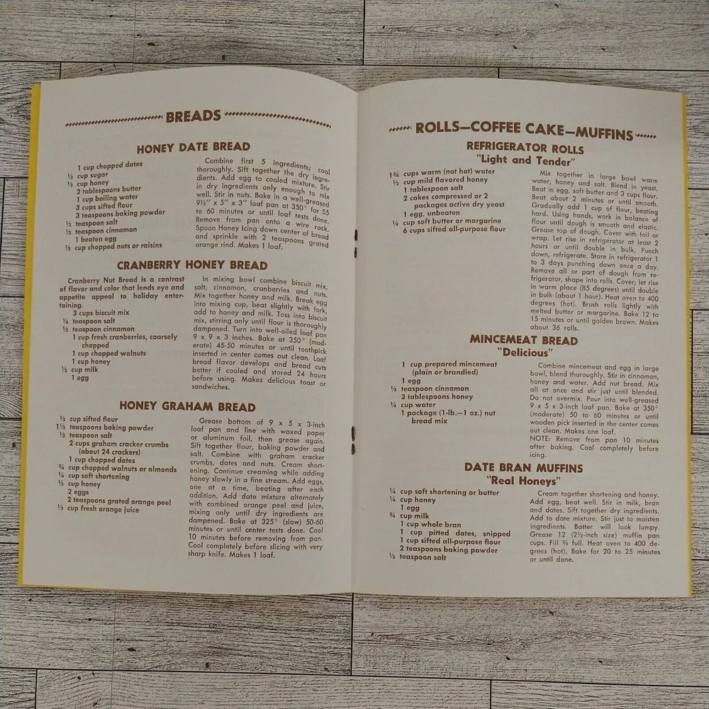 My Favorite Honey Recipes Cookbook Ida Kelley Staple Bound‎ Vintage Booklet